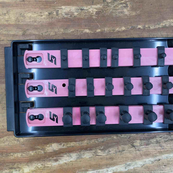 【中古品】▲スナップオン(Snap-on) ソケットトレー ソケットホルダー ピンク 色あせ有【柏店】