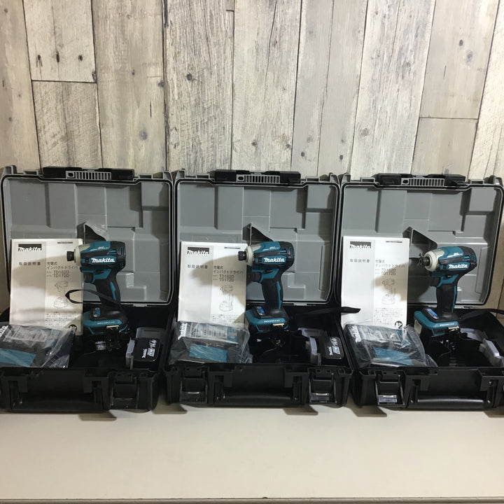 【未使用品】マキタ makita TD162DRGX 充電式 14.4V インパクトドライバ  3台セット【戸田店】