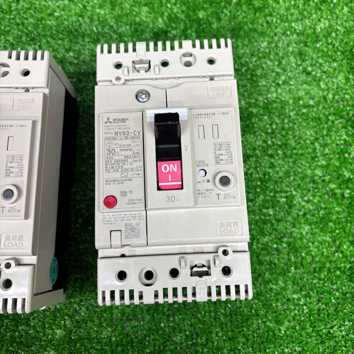 【未使用保管品】三菱電機 漏電遮断器 3P 30A 14V30 NV63-CV4点※一度取付け※【電材館越谷店】