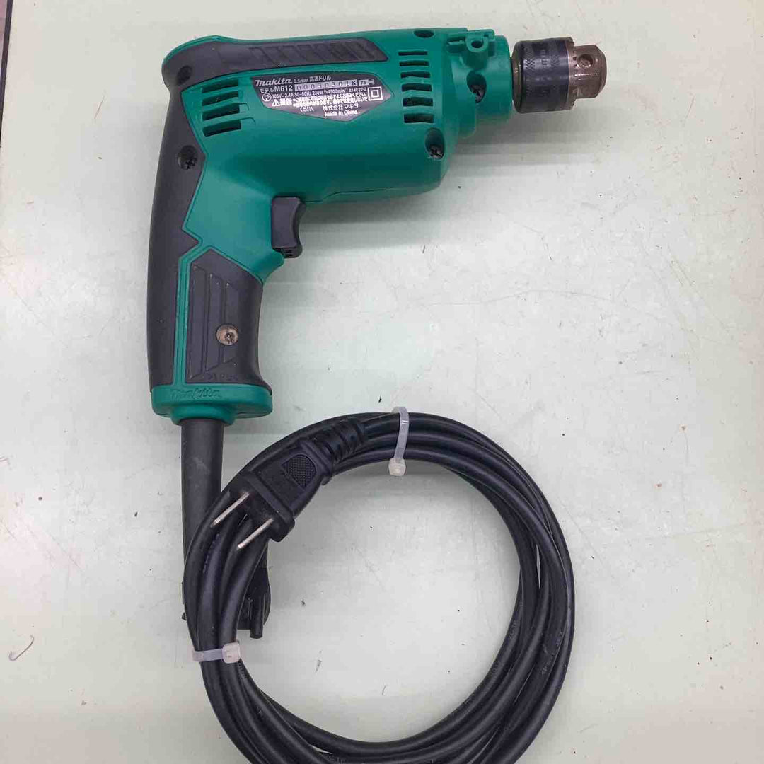 マキタ(makita) 電気ドリル M612 100V 木材 金属 穴あけ DIY ネジ締め 鉄板 アルミ板 プラスチック板 ビット交換 ネジ締め 研磨可能【越谷店】