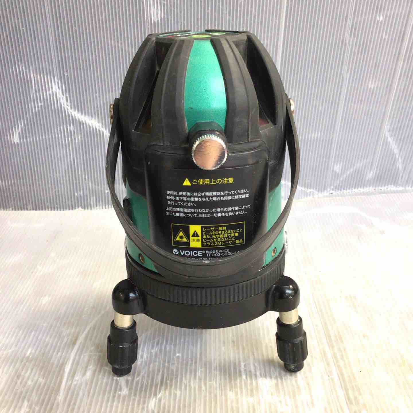 ◇VOICE レーザー墨出し器 5ライングリーンレーザー 矩十字・横 VLG-5X