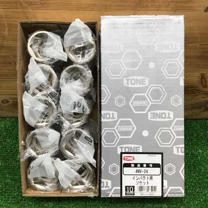 【中古美品・現状品】 トネ/TONE インパクト用ソケット 1/2 24mm 4NV-24 (10pcs) 【鴻巣店】