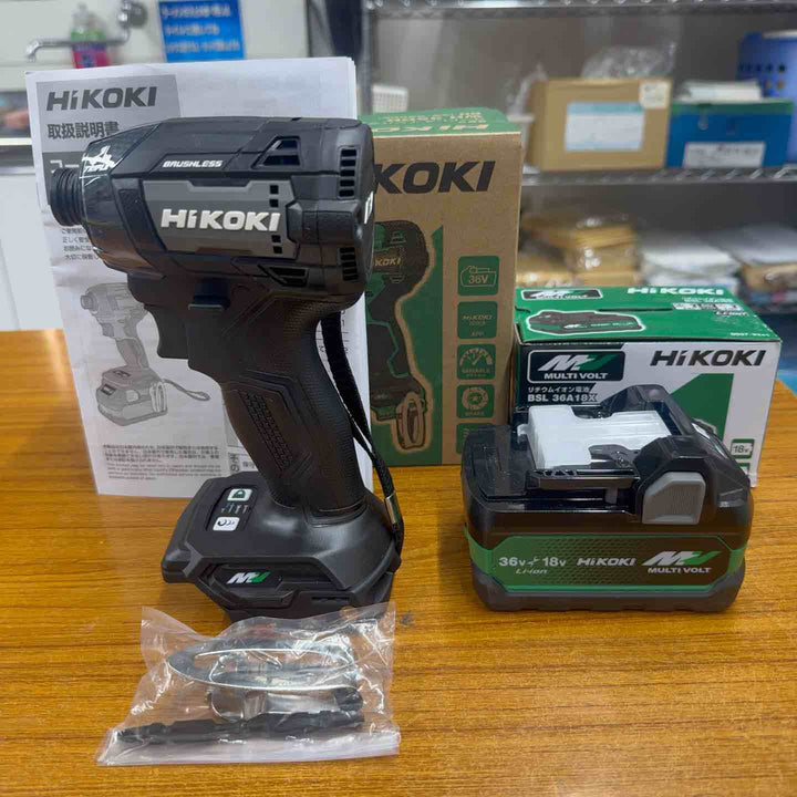 【未使用・特別特価！】 ハイコーキ HiKOKI マルチボルト コードレスインパクトドライバ WH36DD(NNB) 本体+バッテリセット！ 【桶川店】