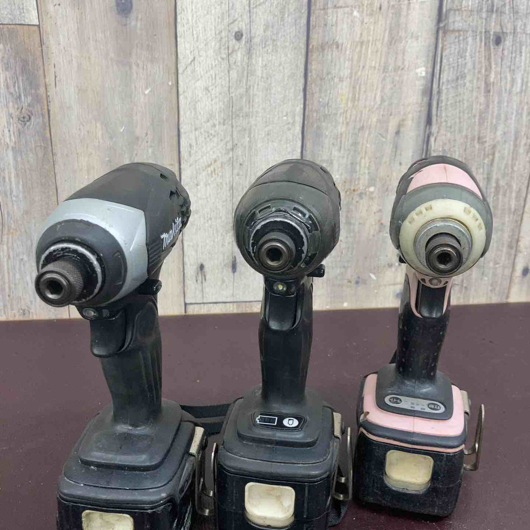 【中古品】 マキタ(makita)14.4V インパクトドライバー 3台まとめ TD134DX2ZB TD134DZB TD133DZP 【東大和店】