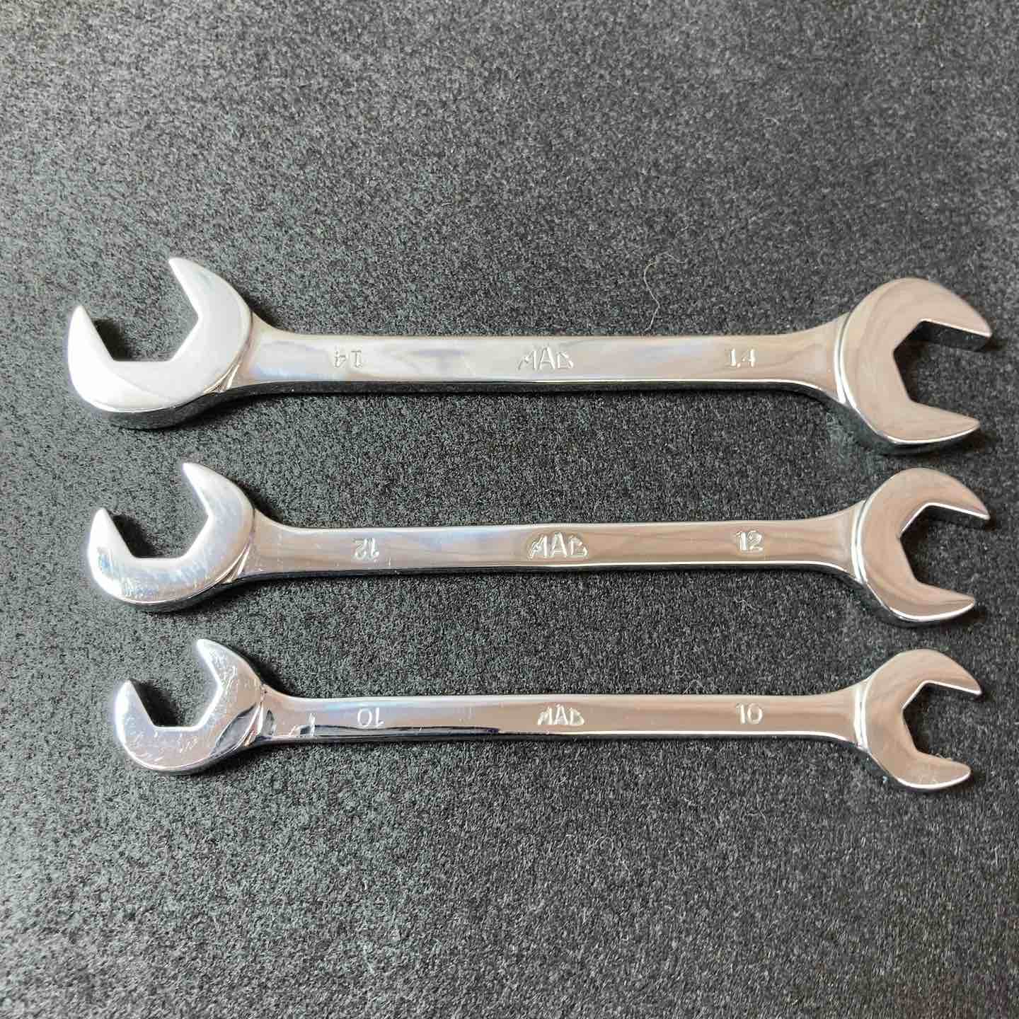 【中古品】 マックツール(MACTOOLS) M10DA~14DA アングルレンチスパナ 3本セット 【東大和店】 中古品】 マックツール(MACTOOLS) M10DA~14DA アングルレンチスパナ 3