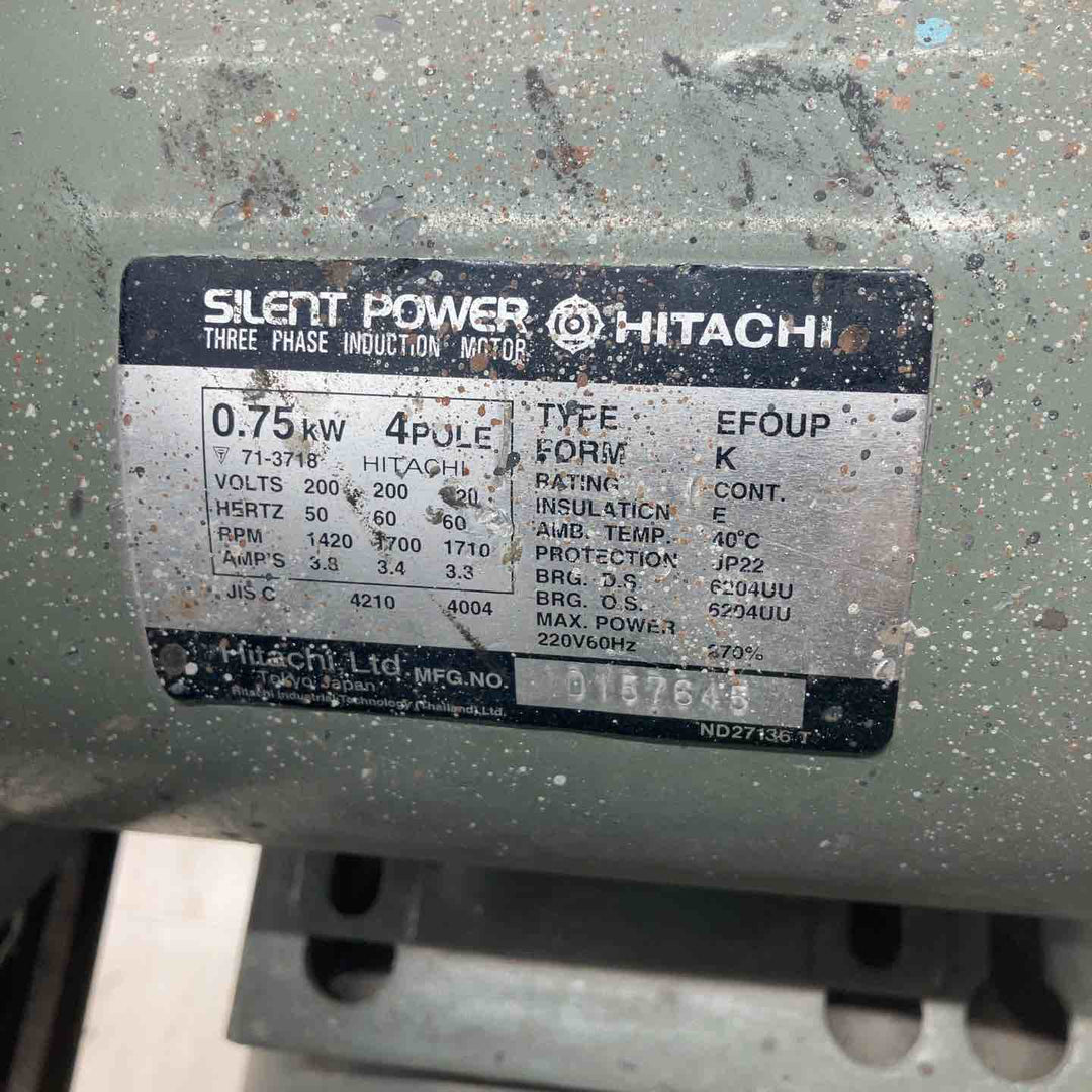 ◇日立 オイルフリー コンプレッサー ベビコン 0.75OU-8.5T 50Hz 三相200V【川越店】