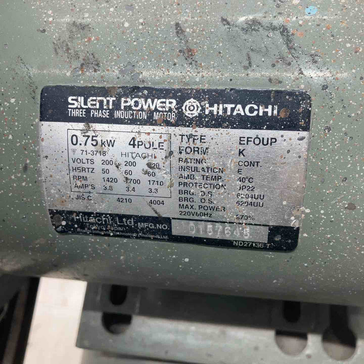 ◇日立 オイルフリー コンプレッサー ベビコン 0.75OU-8.5T 50Hz 三相200V【川越店】