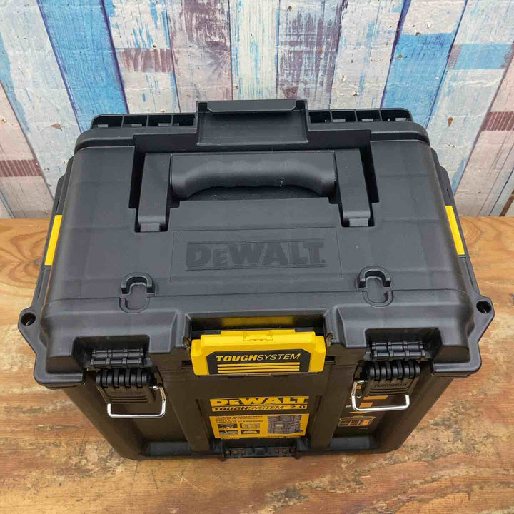 ◇デウォルト(DEWALT) タフシステム2.0 収納ボックス スタンダードBOX ハーフサイズ 工具箱 収納ケース ツールボックス IP65 坊塵 防水 設計 アウトドア DWST08035-1【柏店】