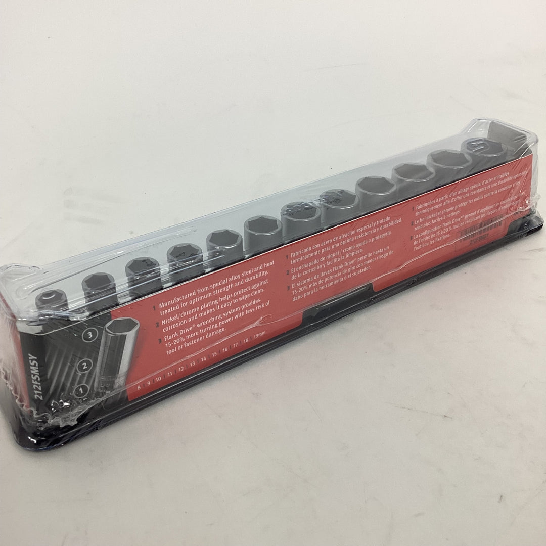 ★スナップオン(Snap-on) 3/8"セミディープソケットセット 212FSMSY【狭山】