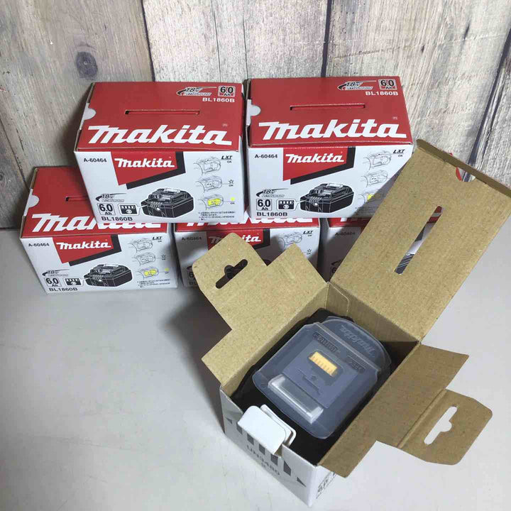 【未使用品】 純正 マキタ makita リチウムイオンバッテリー 18V/6.0Ah BL1860B 6個 バッテリー 純正品 18V 【戸田店】