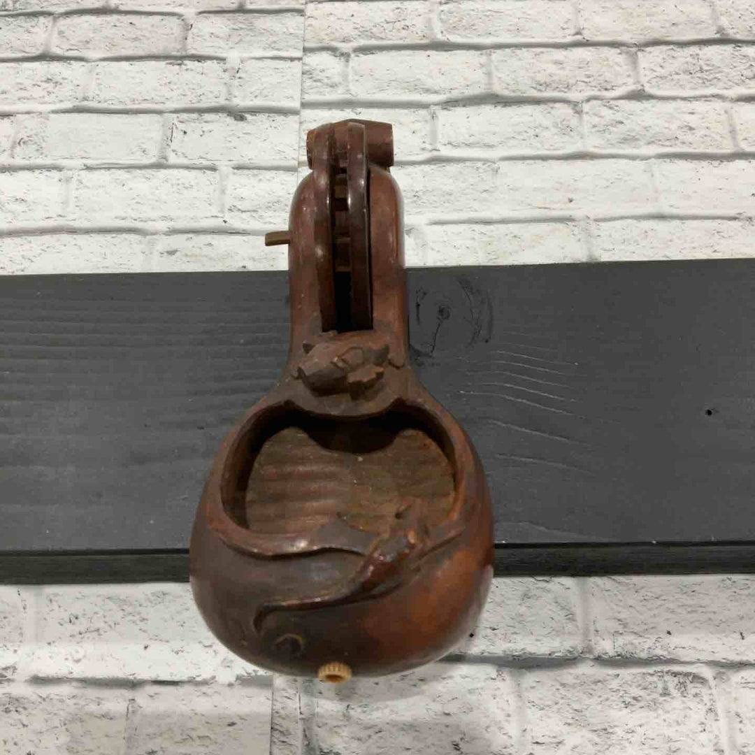 銘:仁 墨壺 墨つぼ 鎚と鼠 全長約260mm 【川口店】
