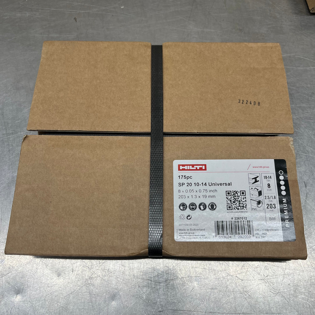 【未使用品】ヒルティ(HILTI) レシプロソーブレード SP20 10-14Univaesal(175pc) 203mm×1.3mm×19mm #2267012　1箱　【川越店】