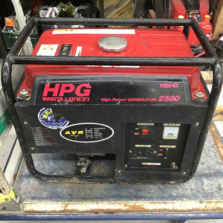 【店頭受取り限定】〇ワキタ(MEIHO) エンジン式発電機 50Hz HPG2500-5【八潮店】