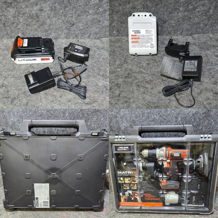 【美品※付属のバッテリは使用不可※】BLACK＆DECKER(ブラックアンドデッカー) ケース・工具コンボキッド BDCDMT1206KITC+その他【桶川店】