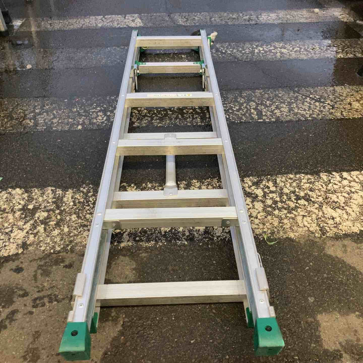 【中古品/店頭受取り限定】ALINCO(アルインコ) ANE-34FG  伸縮脚付2連はしご 全長343㎝【東大和店】