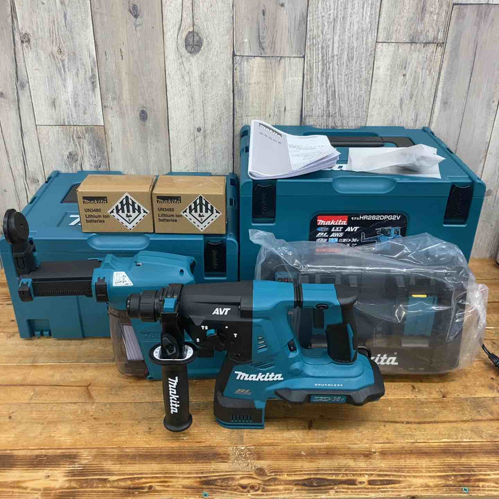 【未使用店頭展示品】 マキタ(makita) コードレスハンマドリル HR282DPG2V 集塵システム付 18V フルセット 【東大和店】