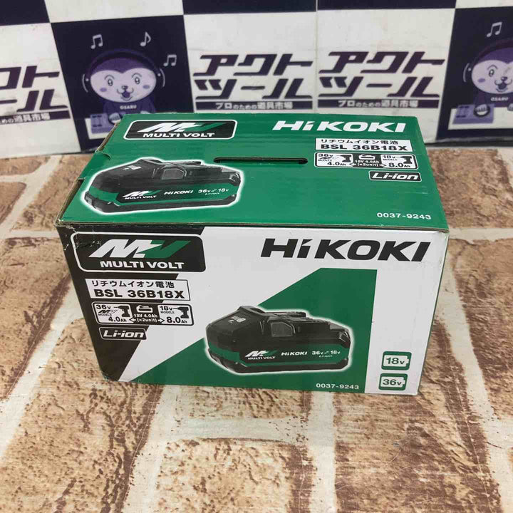 【未使用品】ハイコーキ(HIKOKI ※旧:日立工機) リチウムイオンバッテリー 36V/4.0Ah BSL36B18X【所沢店】