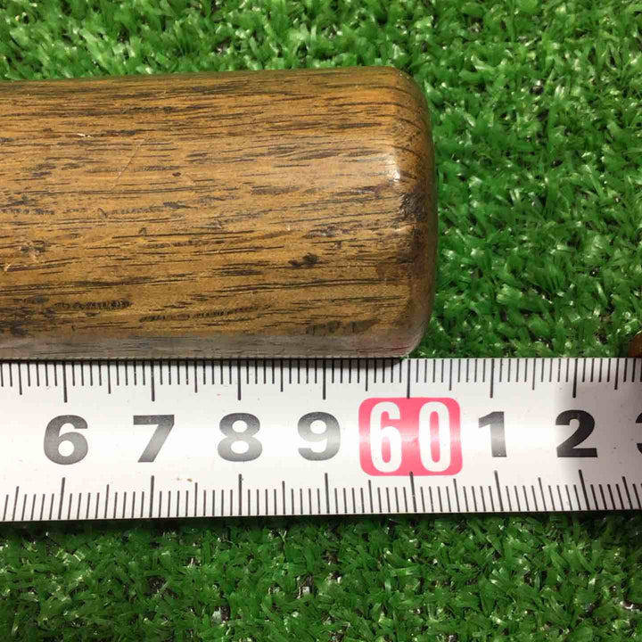 銘不明 突き鑿 先端幅約48mm 全長約600mm 刃こぼれ 柄に割れ 【川口店】