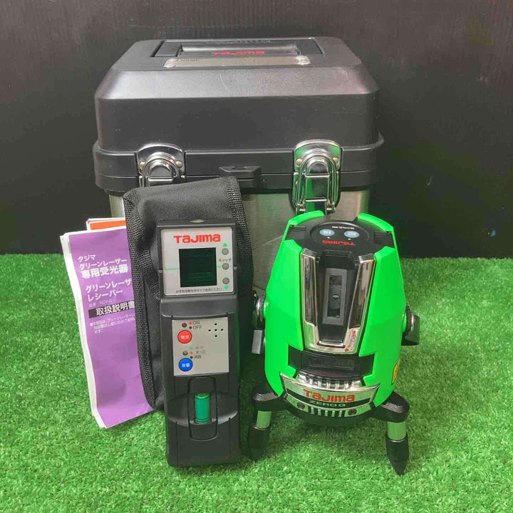 【美品】タジマ/Tajima 5ライングリーンレーザー墨出し器 ZEROG-KJY 受光器付き【岩槻店】