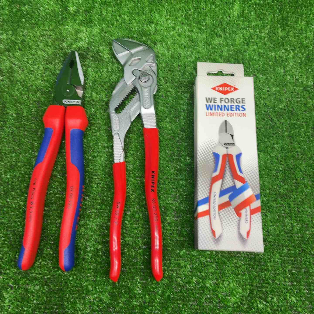 KNIPEX クニペックス 電工ニッパー 160mm 7002160、ウォータポンププライヤー 8603250、強力型ペンチ 0205225 3点セット【藤沢店】