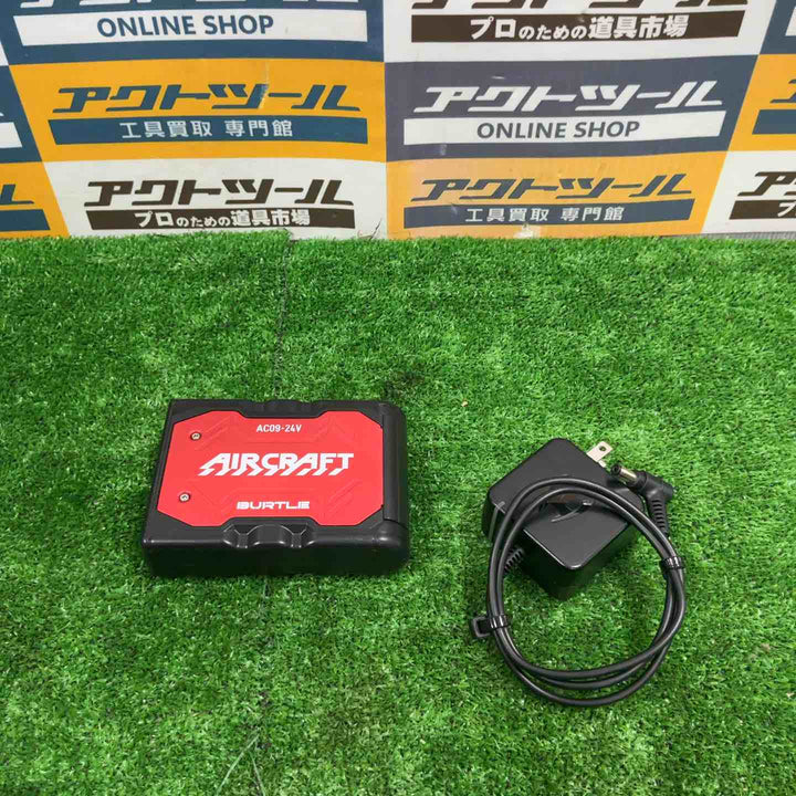 ◇BURTLE バートル エアークラフト 2025年モデル 24Vリチウムイオンバッテリー(※2024年モデル ファンユニット互換性あり) メタリックレッド AC09 96 F【草加店】