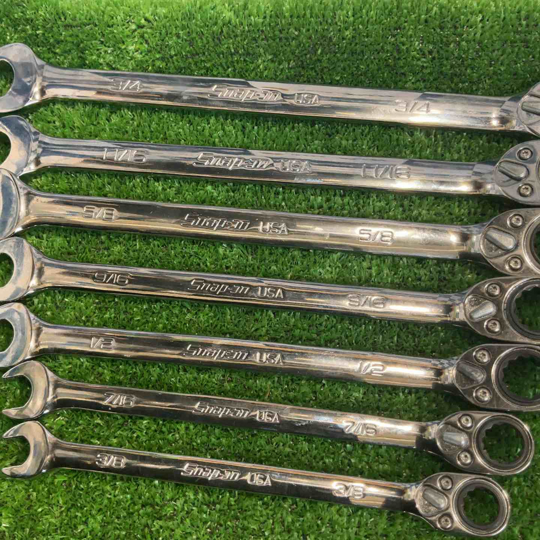 スナップオン(Snap-on) ラチェットコンビネーションレンチ 7本セット SOXRR12A 14A 16A 18A 20A 22A 24A【草加店】