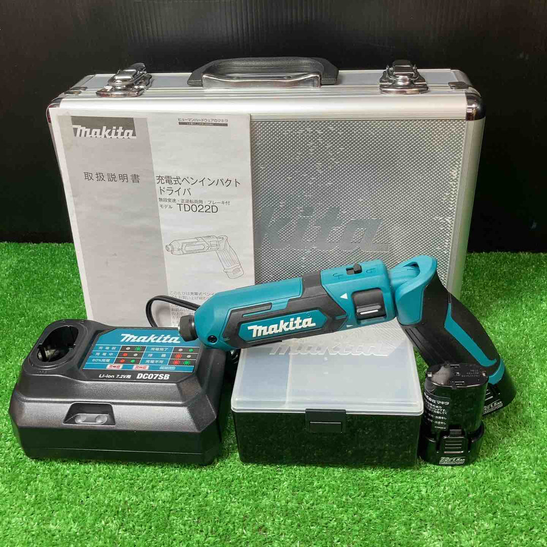 【美品】★マキタ(makita) コードレスペンインパクトドライバー TD022DSHX バッテリー2個付き！【岩槻店】