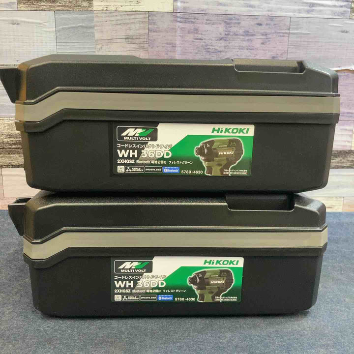 【未使用品】2台セット Hikoki ハイコーキ WH36DD(2XHGSZ) フォレストグリーン 36V コードレスインパクトドライバ【八潮店】