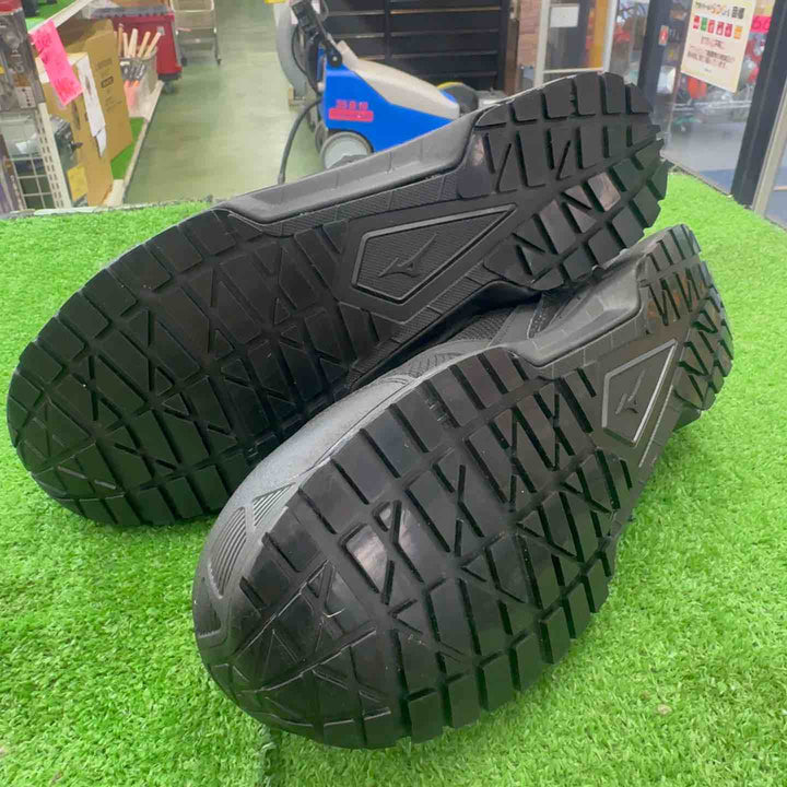 【未使用・サイズ26.5cm】 ミズノ 安全靴 オールマイティ VS 軽量 紐 メッシュ F1GA180309 ブラック/シルバー 26.5cm 【桶川店】