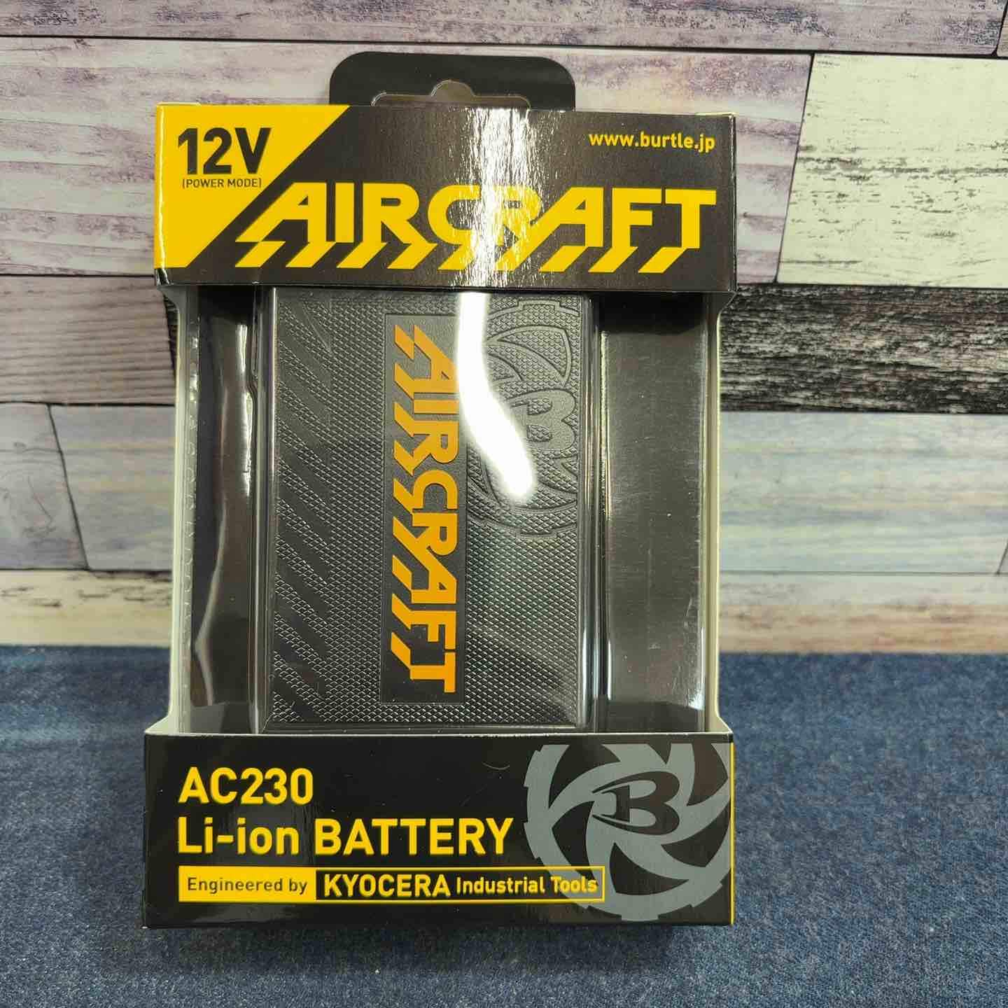 BURTLE バートルAIRCRAFT AC230 バッテリー 12V BURTLE バートル AC230 リチウムイオンバッテリー ブラック