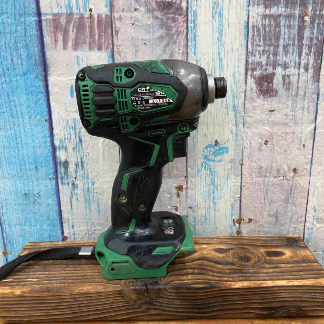 【中古品】★ハイコーキ HIKOKI ※旧:日立工機 コードレスインパクトドライバー WH14DSL2(2LSCK)(L) 14.4V フルセット【柏店】