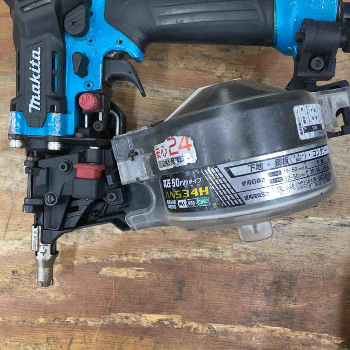 【中古品】★マキタ(makita) 高圧エア釘打ち機 AN534HM 50mm 青【柏店】