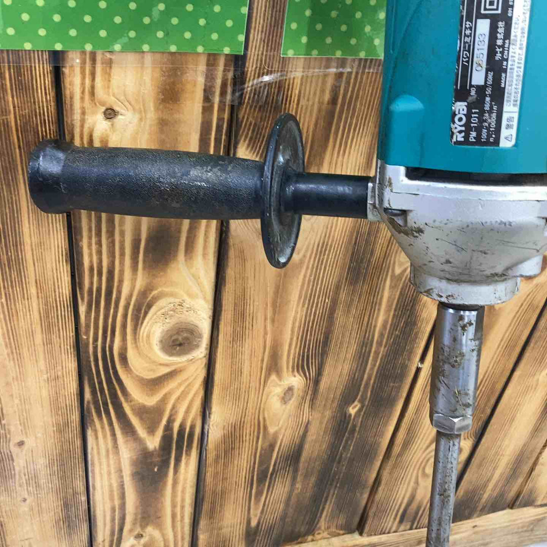 ☆リョービ(RYOBI) コンクリートかくはん機 PM-1011100V 860W 径150mm ステンレス ダブルスクリュー塗料 壁材 接着剤 モルタル セメント 【越谷店】