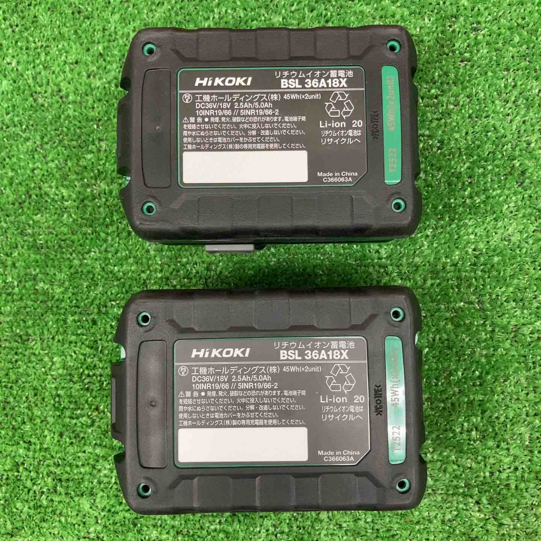 【未使用品】 ハイコーキ/HiKOKI リチウムイオンバッテリー BSL36A18X ＊2個セット 【鴻巣店】