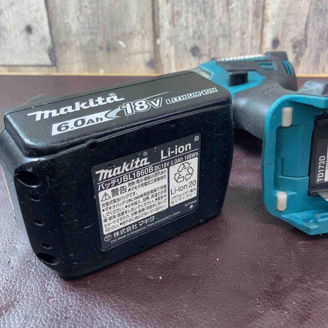 【中古品】マキタ(makita) コードレスインパクトドライバー TD173DZ バッテリー1個付属【東大和店】