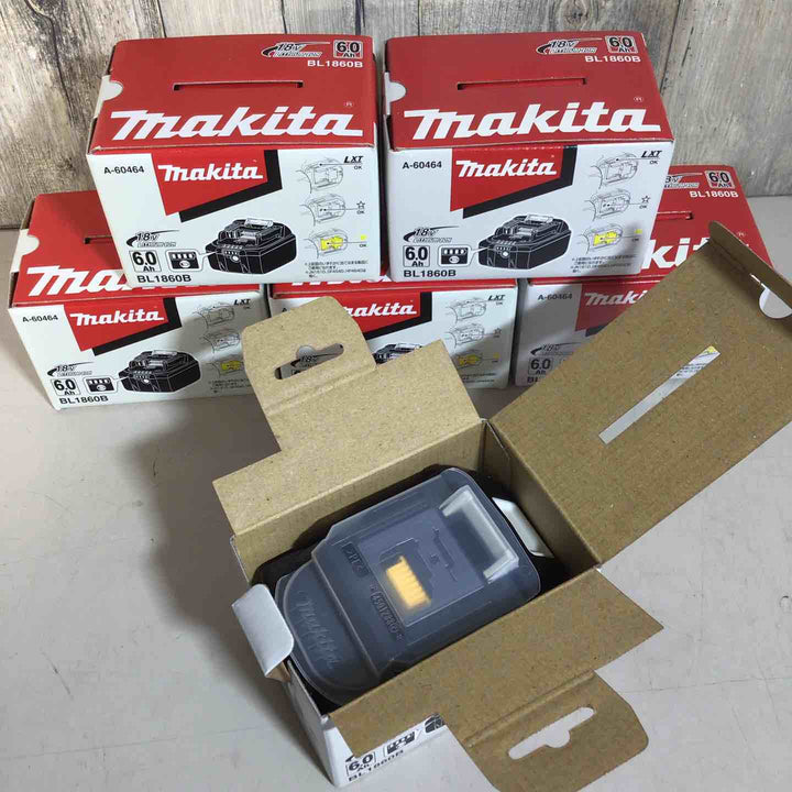 【未使用品】 純正 マキタ makita リチウムイオンバッテリー 18V/6.0Ah BL1860B 6個 バッテリー 純正品 18V 【戸田店】