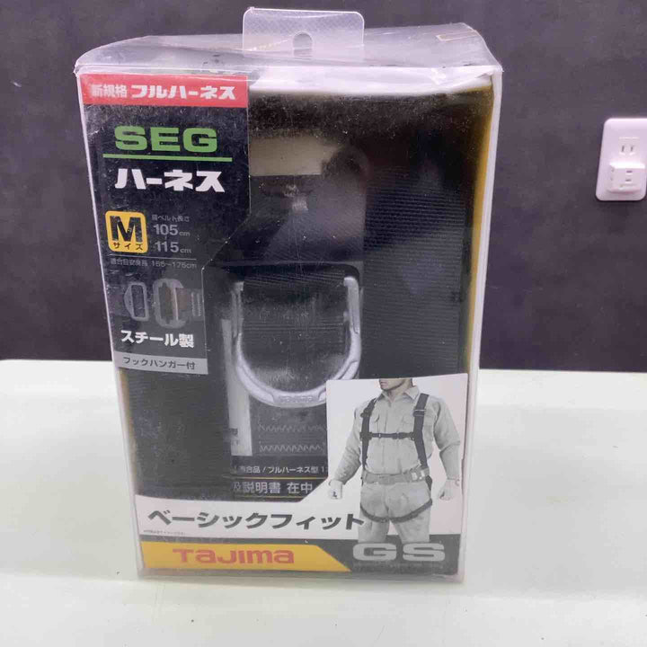 タジマ 新規格 墜落制止用器具 ハーネスGS ベーシックフィット スチール製バックル 黒 M AGSM-BK【越谷店】
