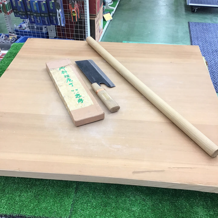 ※説明必読※そば切り包丁　忠房　伸ばし棒　めん台セット【桶川店】