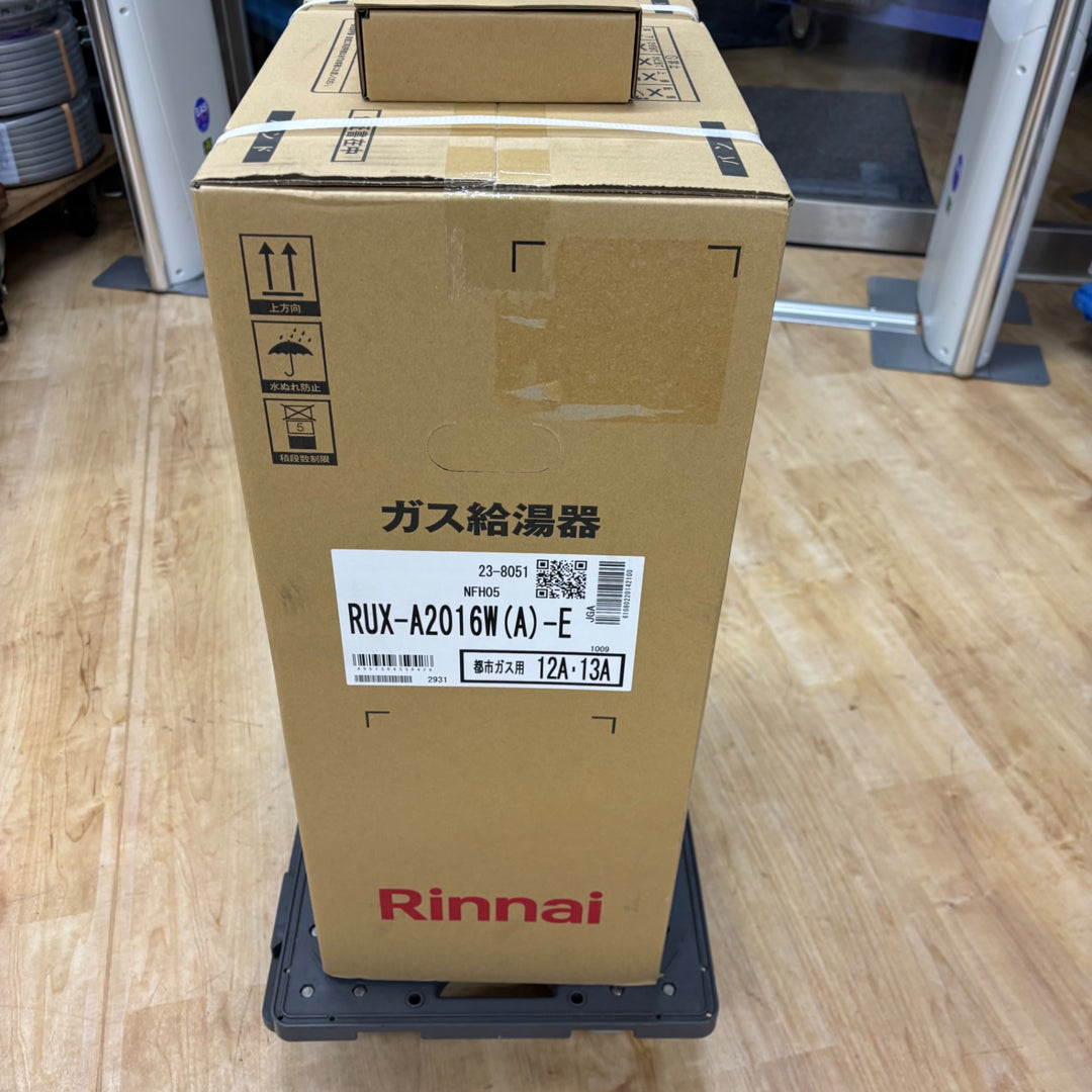 【未使用品】リンナイ ガス給湯器 RUX-A2016W(A)-E リモコン付き MC-145V(A)－FL【電材館越谷店】