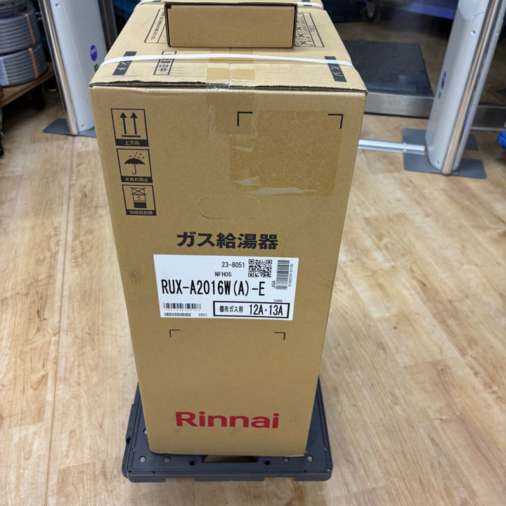 【未使用品】リンナイ ガス給湯器 RUX-A2016W(A)-E リモコン付き MC-145V(A)－FL【電材館越谷店】