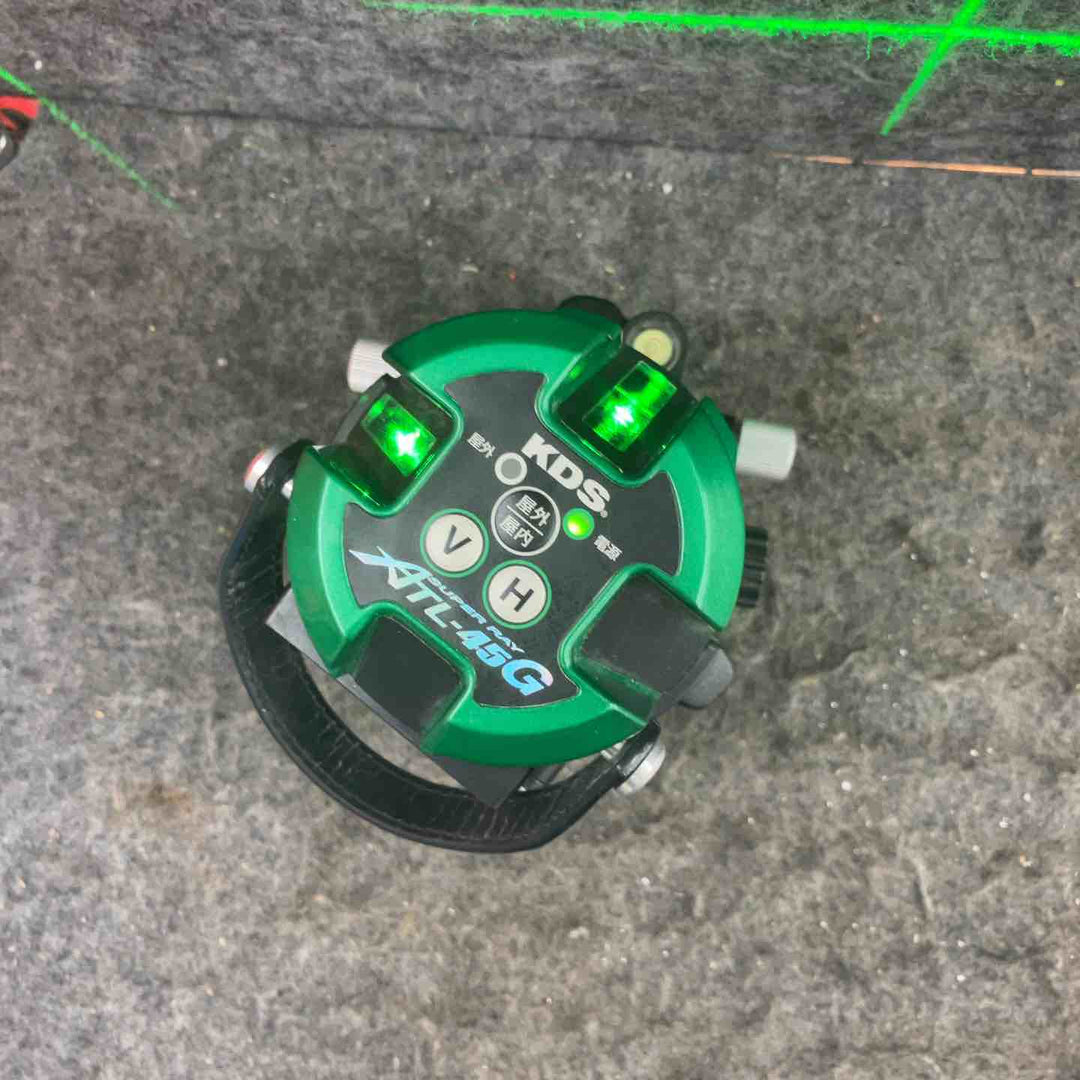 【現状品】◇ムラテックKDS グリーンレーザー墨出し器 ATL-45G スーパーレイ ACアダプタ、受光器付。未校正【鴻巣店】