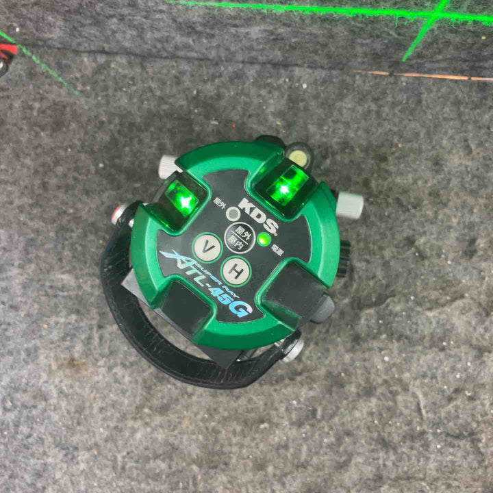 【現状品】◇ムラテックKDS グリーンレーザー墨出し器 ATL-45G スーパーレイ ACアダプタ、受光器付。未校正【鴻巣店】