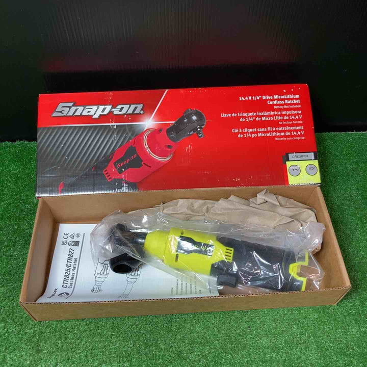 スナップオン/Snap-on 1/4 コードレスラチェットレンチ CTR825HVDB イエロー ※外箱にスレや傷みあり【岩槻店】