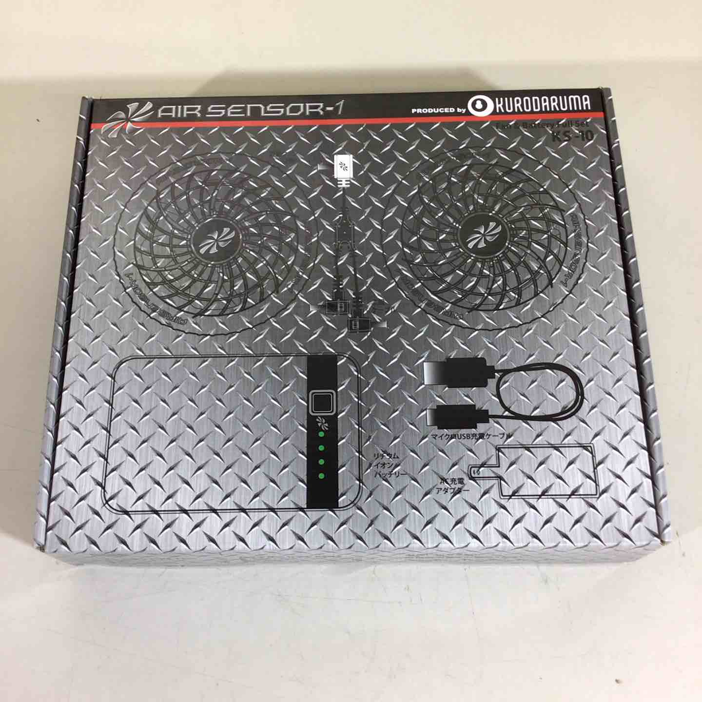 専用【新品未使用】 クロダルマ エアセンサーKS-10 クロダルマ KS-10 空調ウェア 7.2Vバッテリーファンフルセット