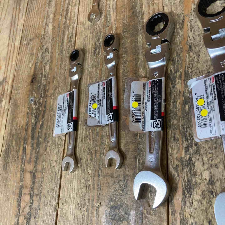 トネ(TONE) ラチェットメガネレンチ RM-07~17 首振 RMF-07~15 切替式 RMR-10~13 合計11本セット【所沢店】