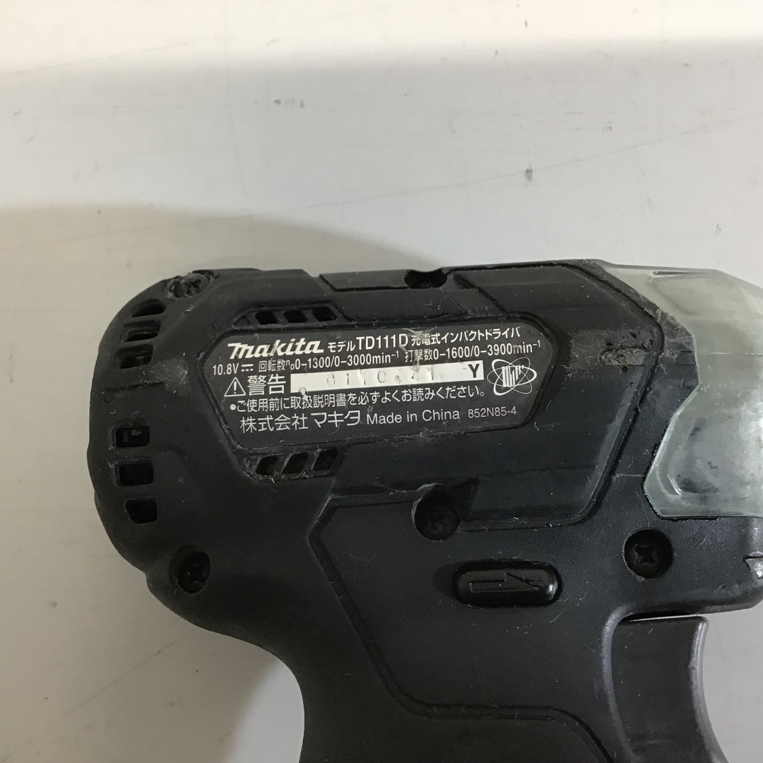 【中古品】マキタ makita 10.8V コードレスインパクトドライバー TD111DZB 本体のみ 【戸田店】