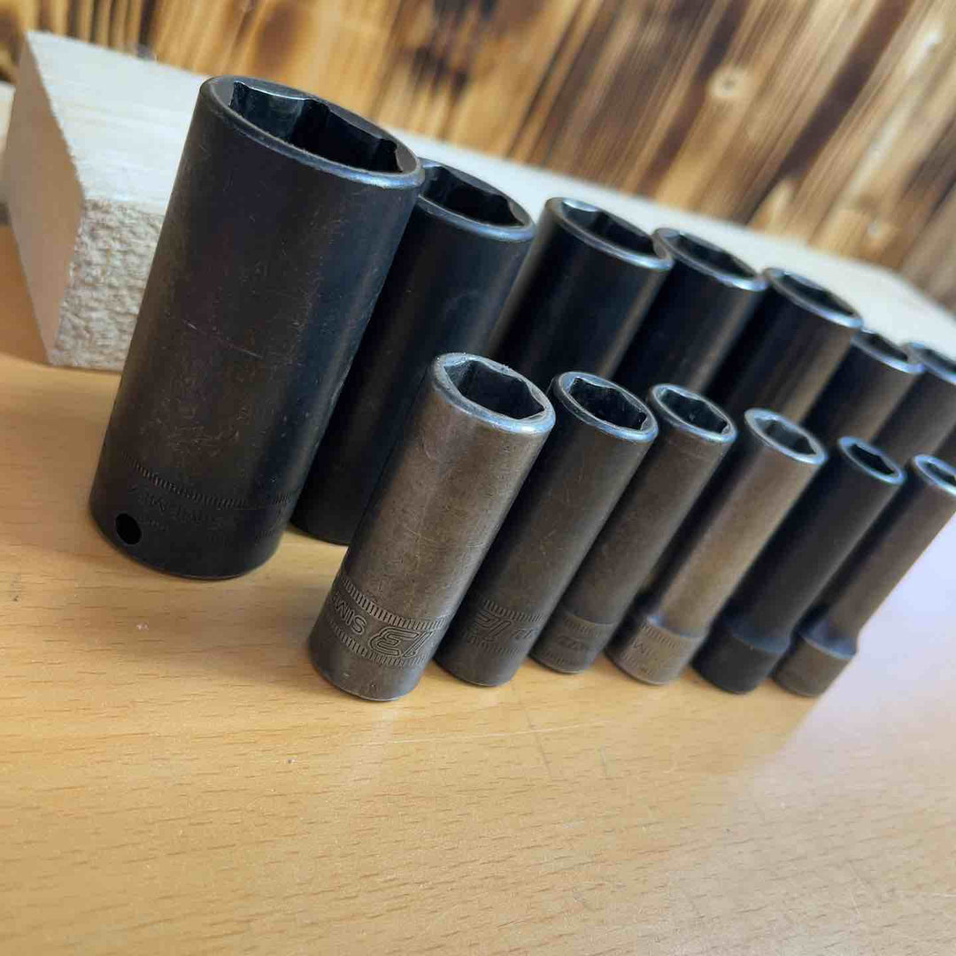 スナップオン Snap-on ソケット ディープインパクト SIMFM24/21/19/18/17/16/15/14/13/12/11/10/9A/8A 14 点 セット 個　【越谷店】