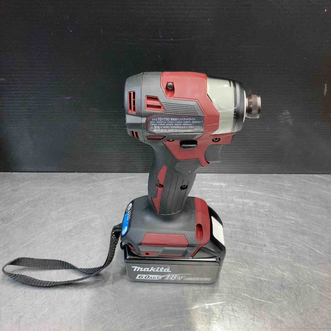 【未使用品(店頭展示品)】 マキタ(makita) 18V コードレスインパクトドライバー TD173DXAR 【限定色】 赤色 充電器無しフルセット 【東大和店】