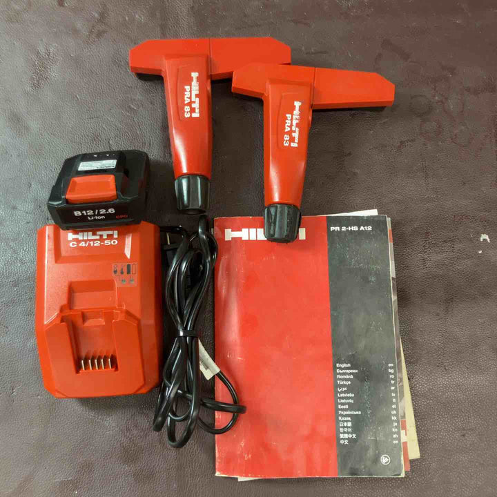 【中古美品】ヒルティ(Hilti) コードレス回転レーザー PR 2-HS A12 受光器【東大和店】