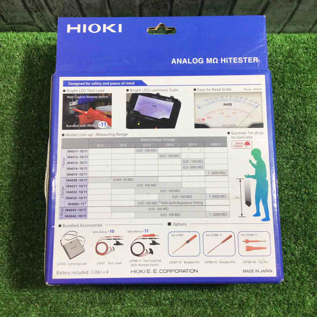 ◇日置電機(HIOKI) アナログメグオームハイテスタ (スイッチなしリード付属) IR4014-10【川口店】